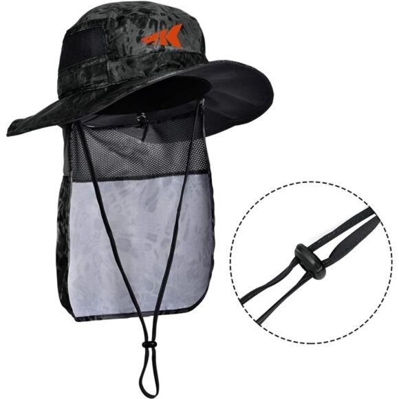 KastKing UPF 50 Boonie Hat Fishing Hat with Removable Neck Flap Sun Hats for Men - Picture 4 of 6